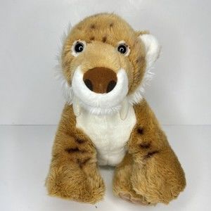 Build a Bear Sabertooth Tiger Plush BAB Prehistoric Cat Stuffed Animal 17"